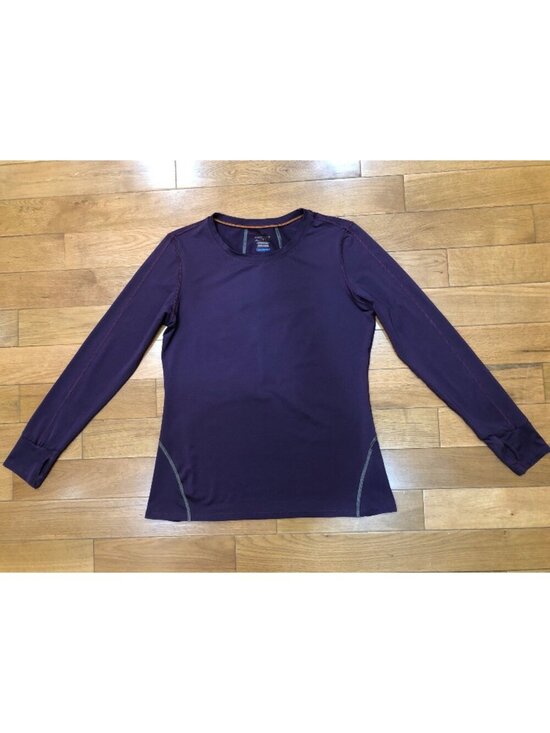 Tommie Copper Tops - Tommie Copper Cool Copper Long Sleeve Crew Neck Purple Shirt Size L